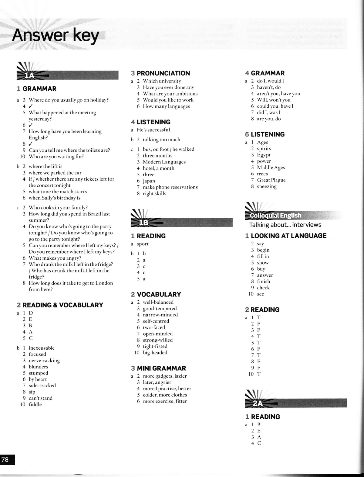 English File 3rd Edition Upper intermediate Workbook Answer Key 