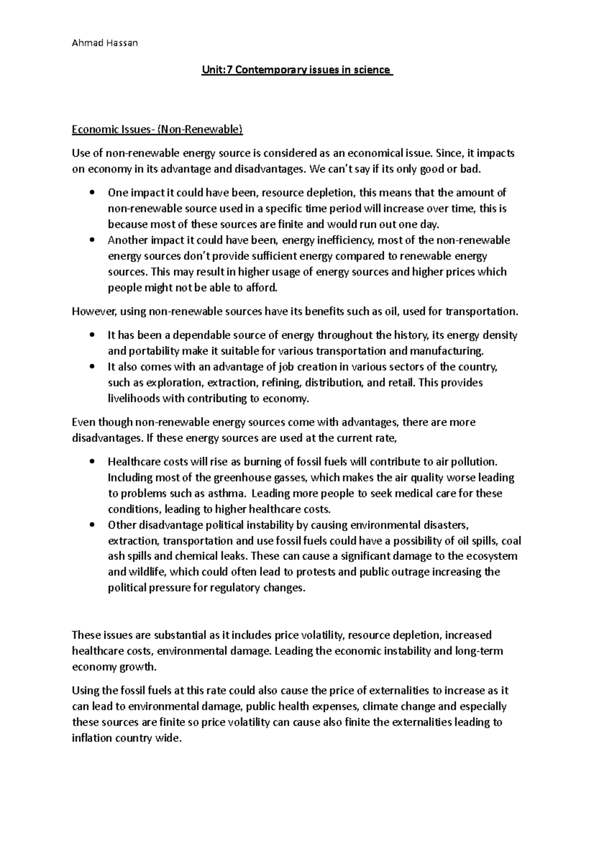 Unit 7 Contemporary issues in science - Unit:7 Contemporary issues in ...