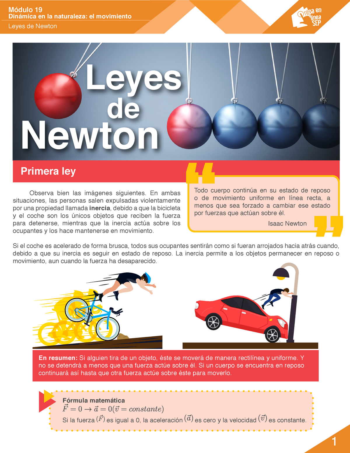 M19 S2 Leyes De Newton Pdf 1 Módulo 19 Dinámica En La Naturaleza El Movimiento Leyes De 5432