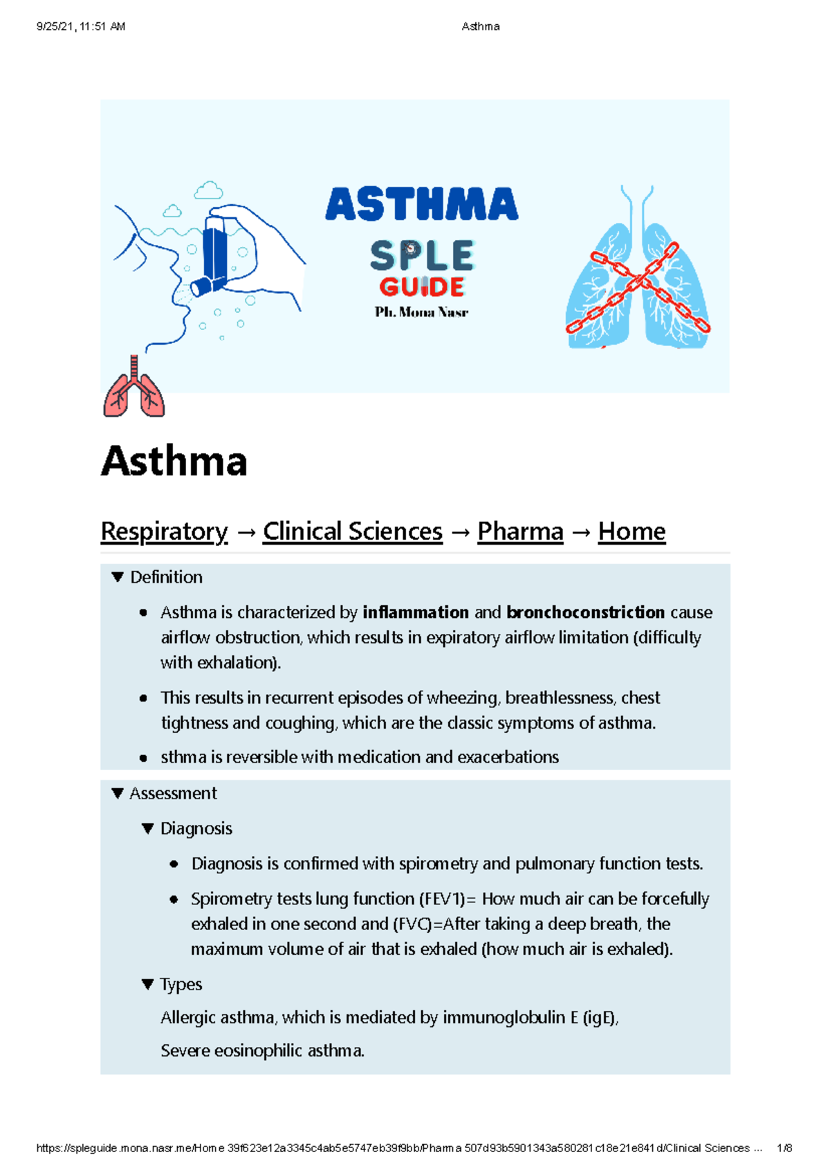 Asthma - Asthma Respiratory → Clinical Sciences → Pharma → Home ...