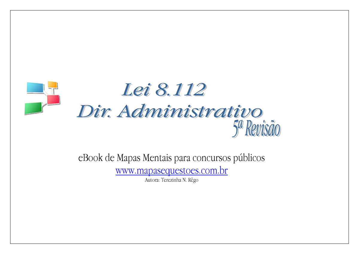 Lei 8112 - Direito Administrativo - Mapa E Questões - EBook De Mapas ...