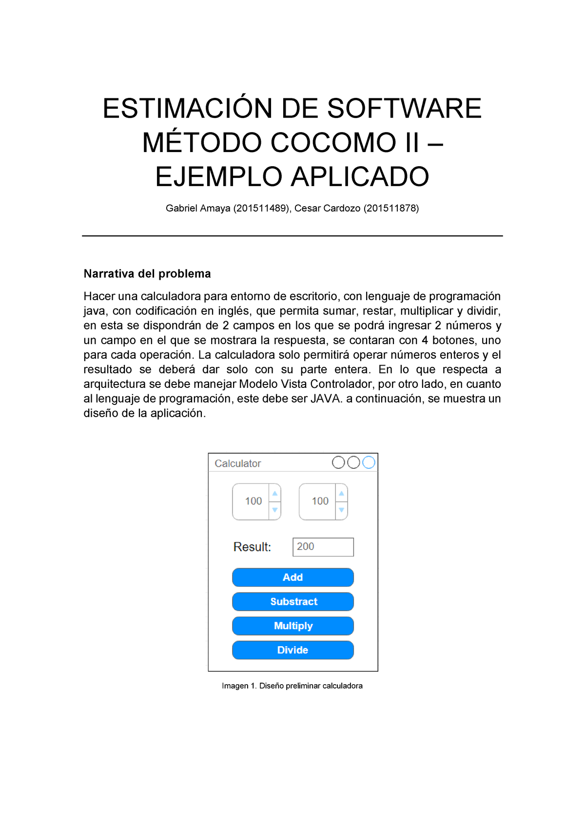 Estimación DE SW Modelo Cocomo II - Ejemplo Aplicado - DE SOFTWARE COCOMO  II EJEMPLO APLICADO - Studocu