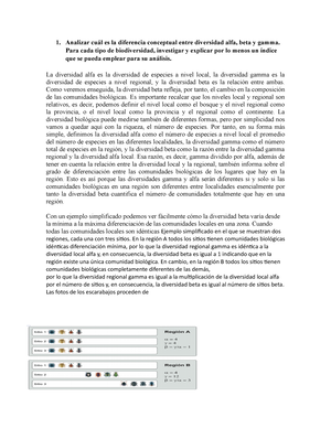 Solved Introduccion Sobre El Concepto De Biodiversidad Y Su