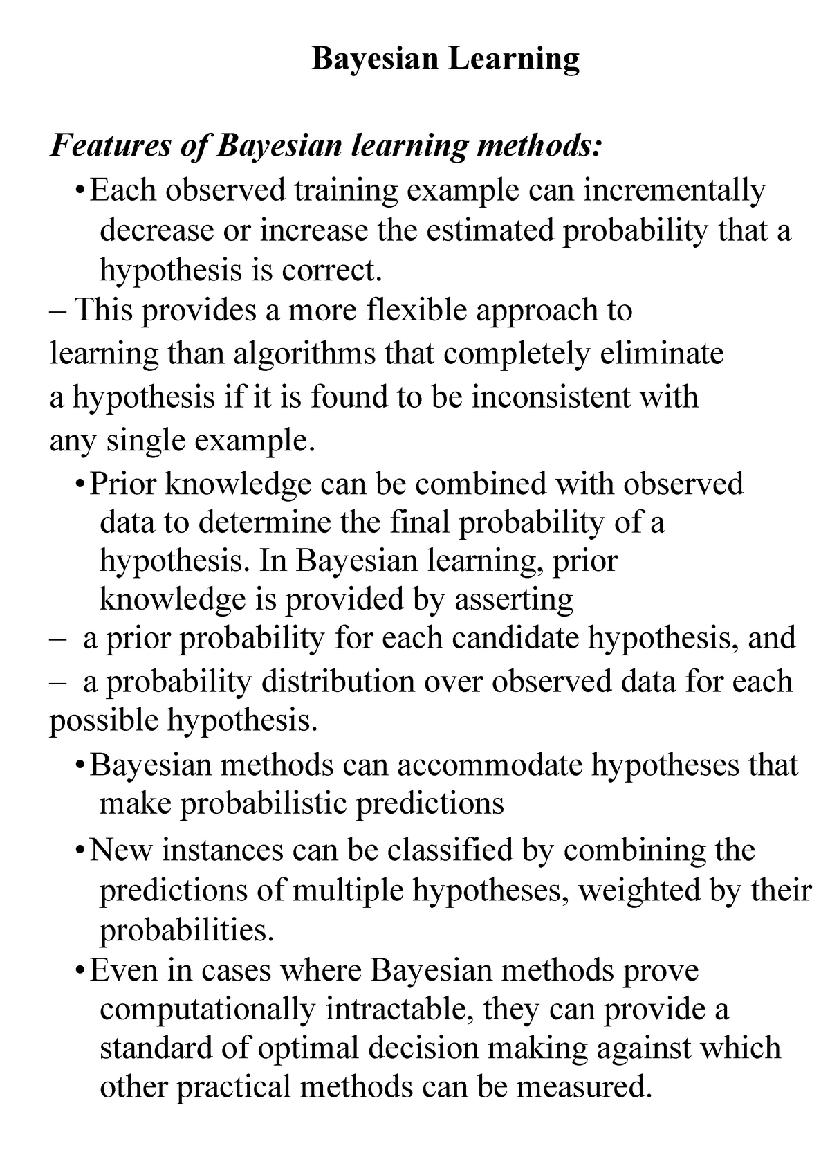 unit-2-part-2-lecture-notes-1-bayesian-learning-features-of