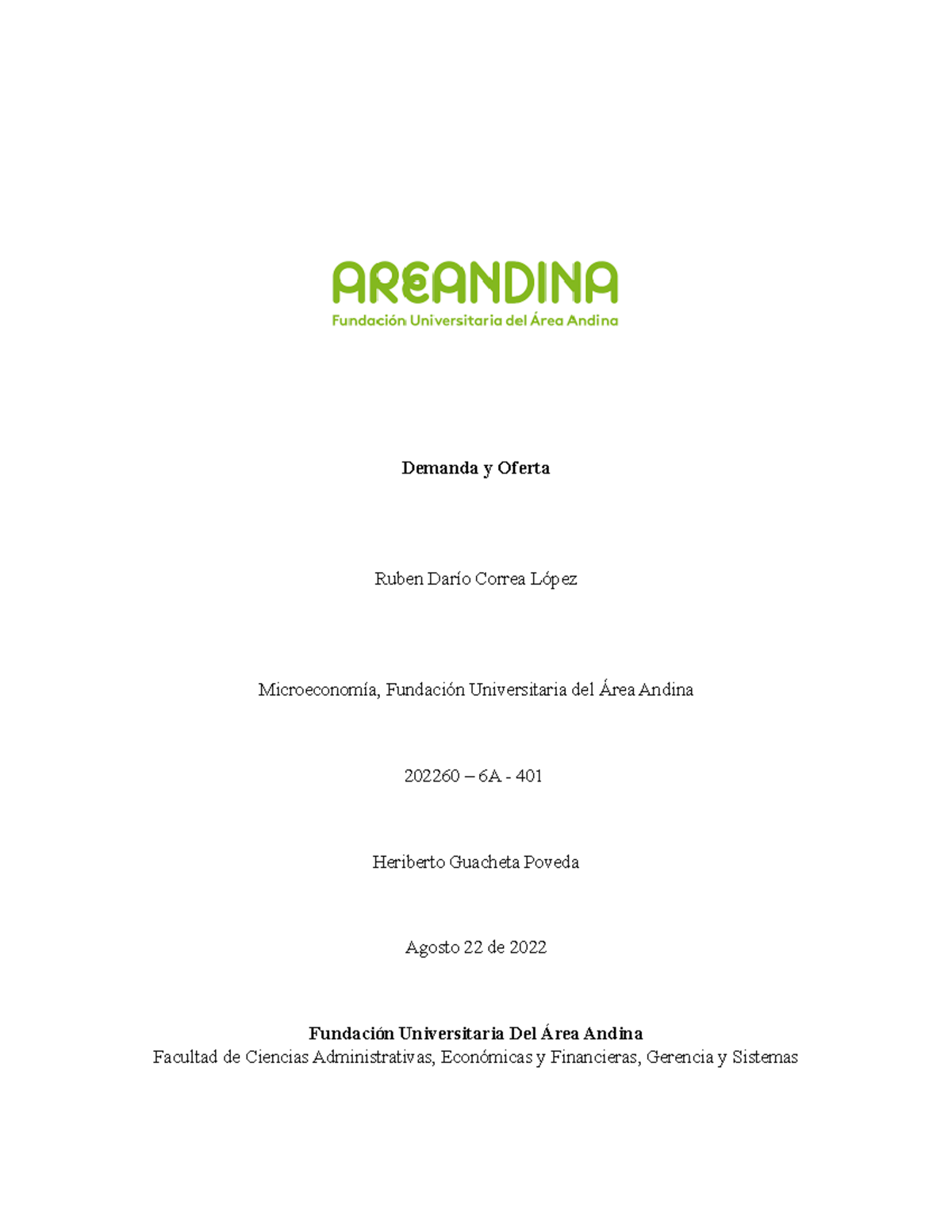 Microeconomia Actividad Eje 1 - Demanda Y Oferta Ruben Darío Correa ...