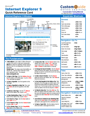 Windows quick reference 7 - Microsoft ® Window s 7 Quick Reference Card ...