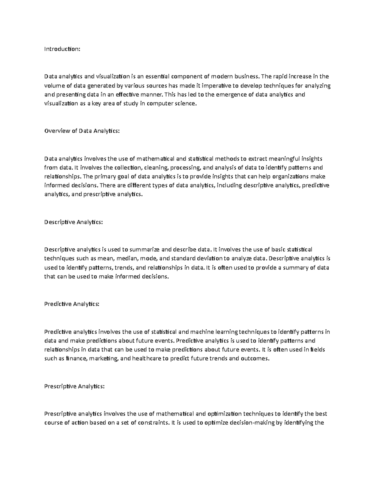 Introductio 8 - Introduction: Data analytics and visualization is an ...