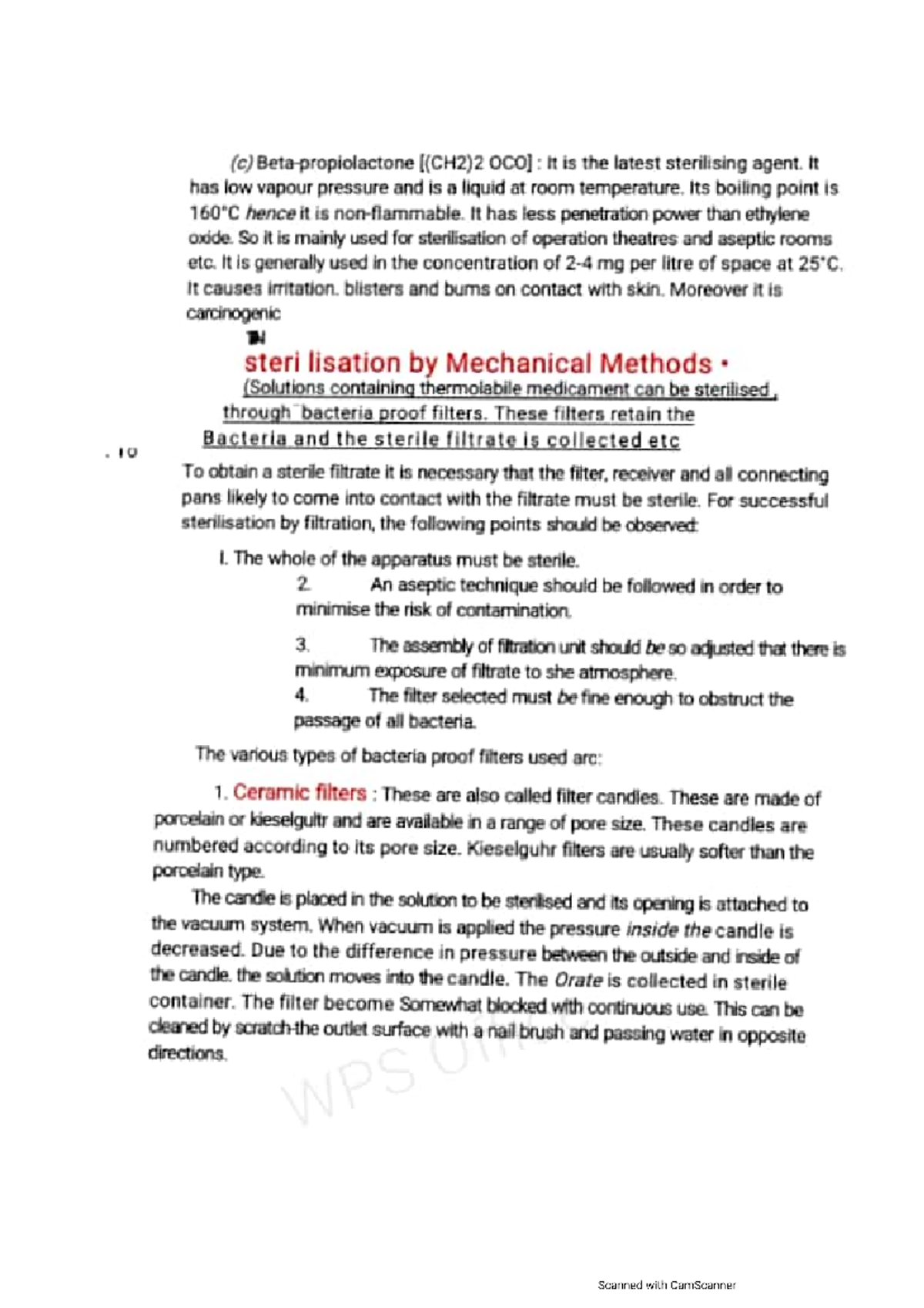 Filtration sterilisation 1 Pharmacy Studocu