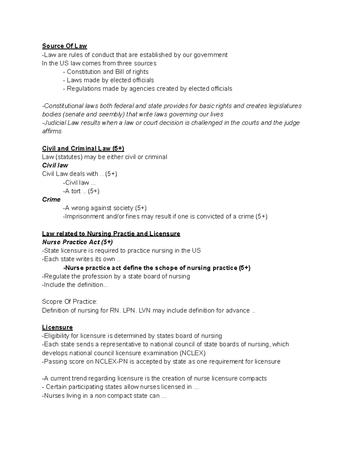 Chapter 22 and 23 Legal - See the above Title. - Source Of Law -Law are ...