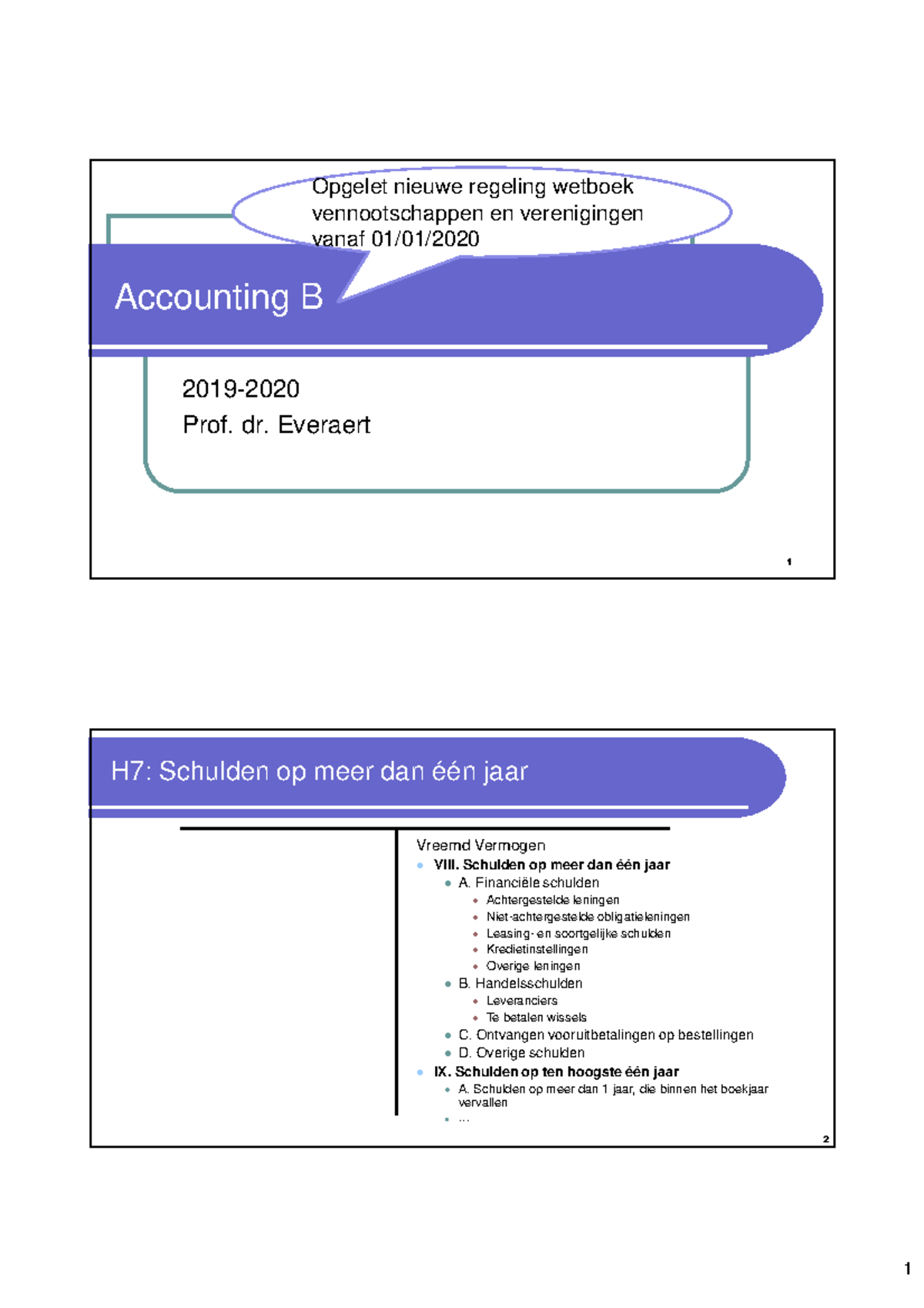 Slides Acc B Hoofdstuk 7 In Kleur - 1 Accounting B 2019- Prof. Dr ...