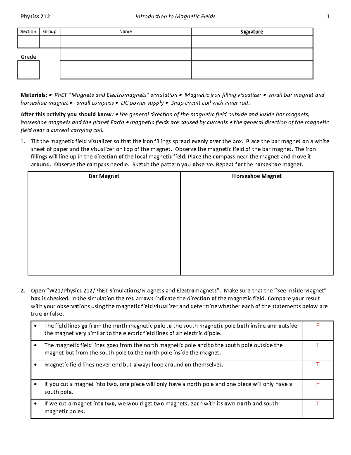 Introduction to Fields Solution After this activity you