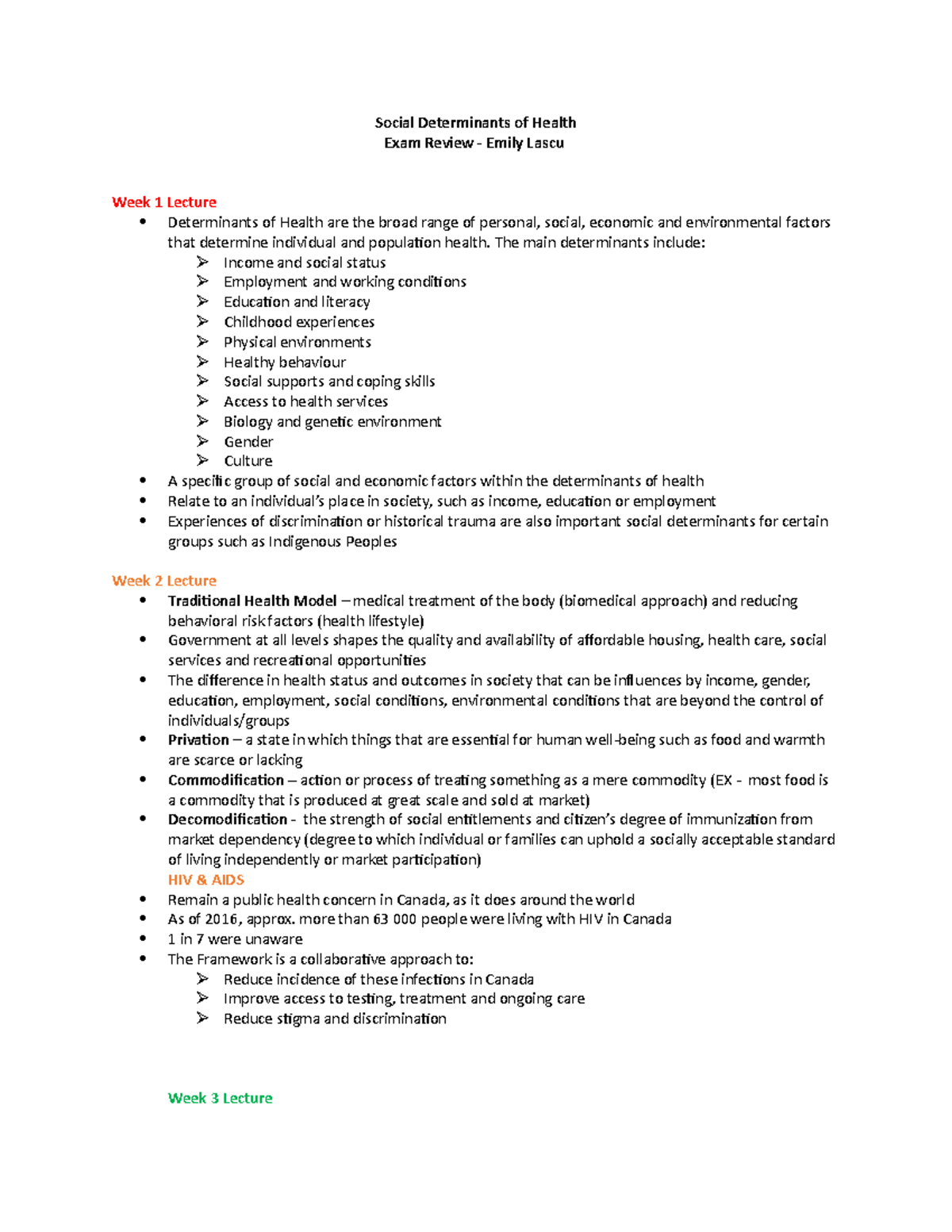 Social Determinants of Health Exam Review - The main determinants ...