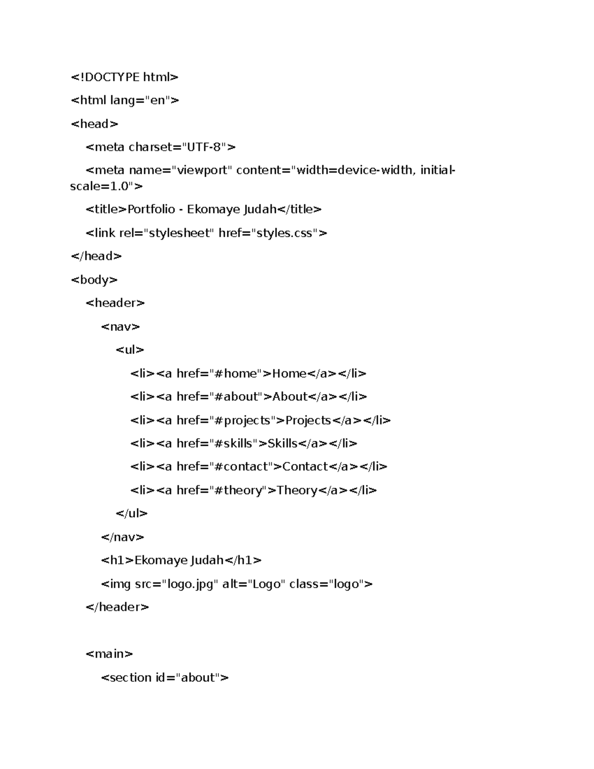 HTML - an html file