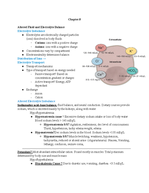 Chapter 08 - Altered Fluid and Electrolyte Imbalance - Copyright © 2014 ...