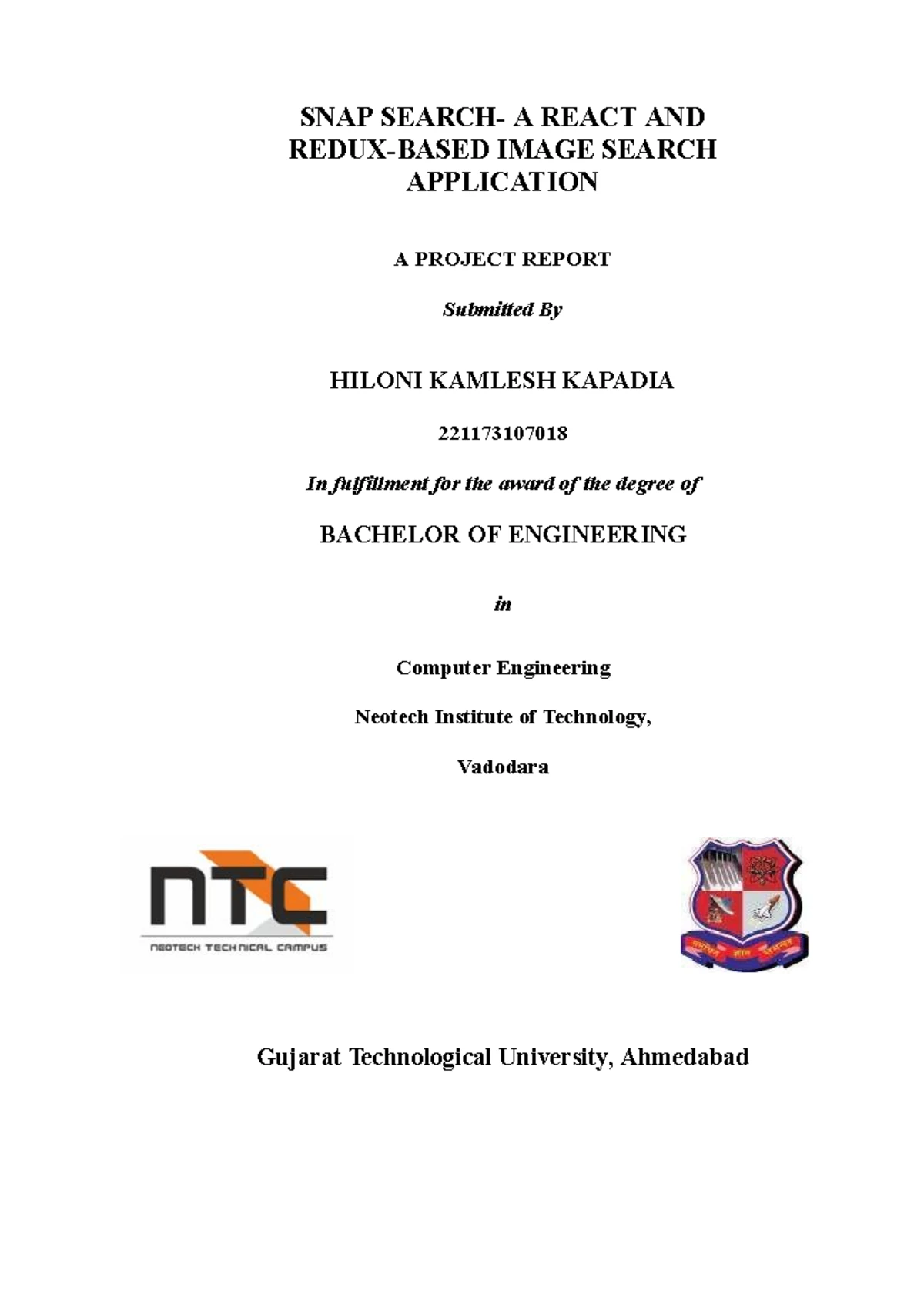 Jinit internship report - INTERNSHIP REPORT ( Mat Donation APPLICATION ...