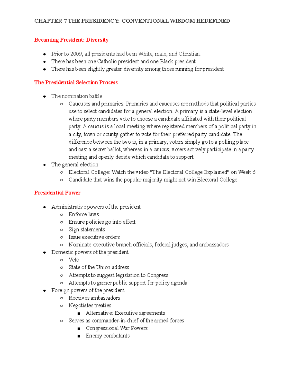 PSCI 2305 chapter 7 - Lecture notes 3 - PSCI 2305 - A&M Commerce - Studocu