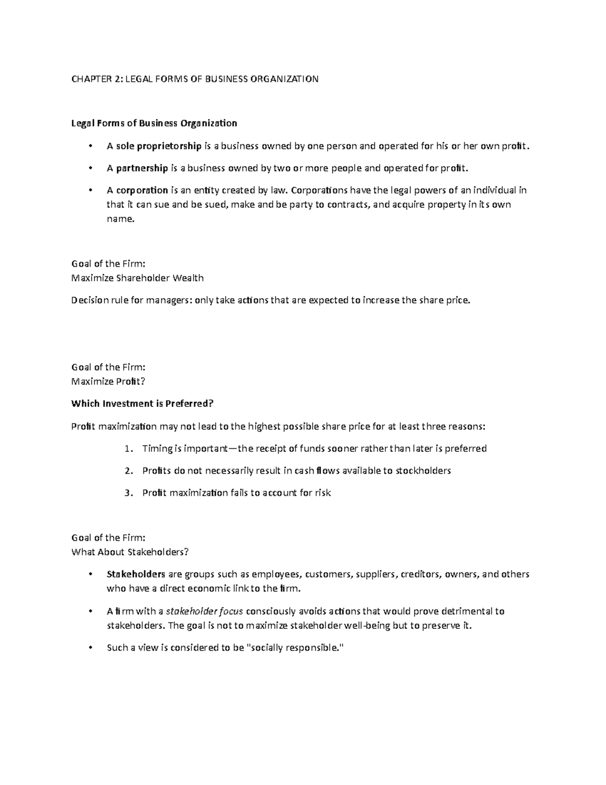 c2-legal-forms-of-business-organization-chapter-2-legal-forms-of