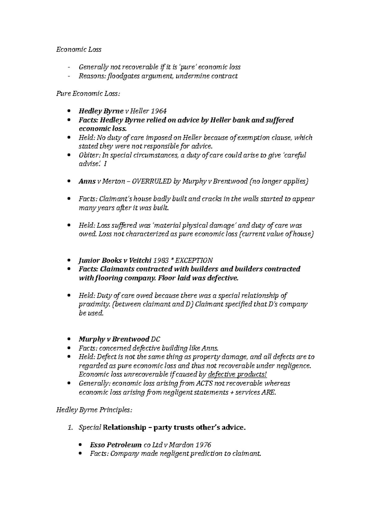 summary-economic-loss-generally-not-recoverable-if-it-is-economic