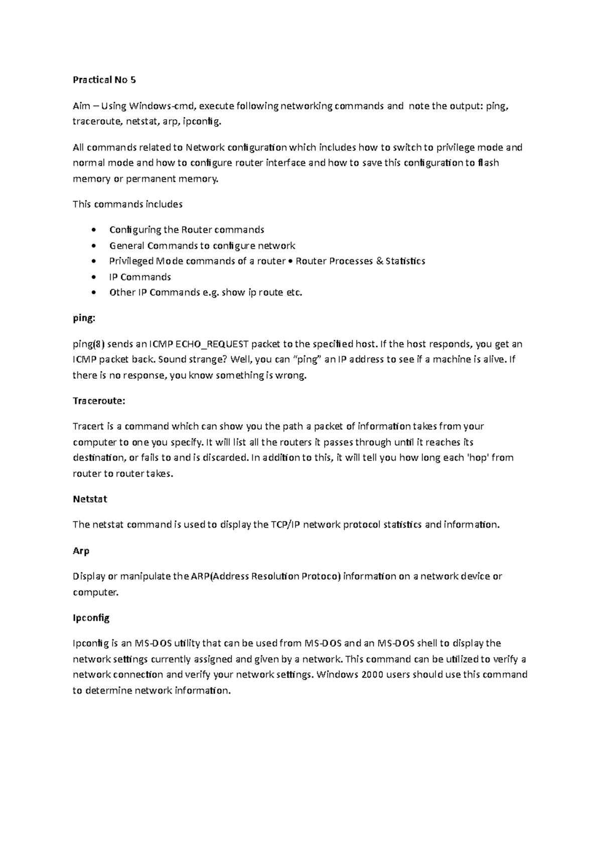 Computer Network Lab SEM IV Practical No 5 - Practical No 5 Aim – Using ...