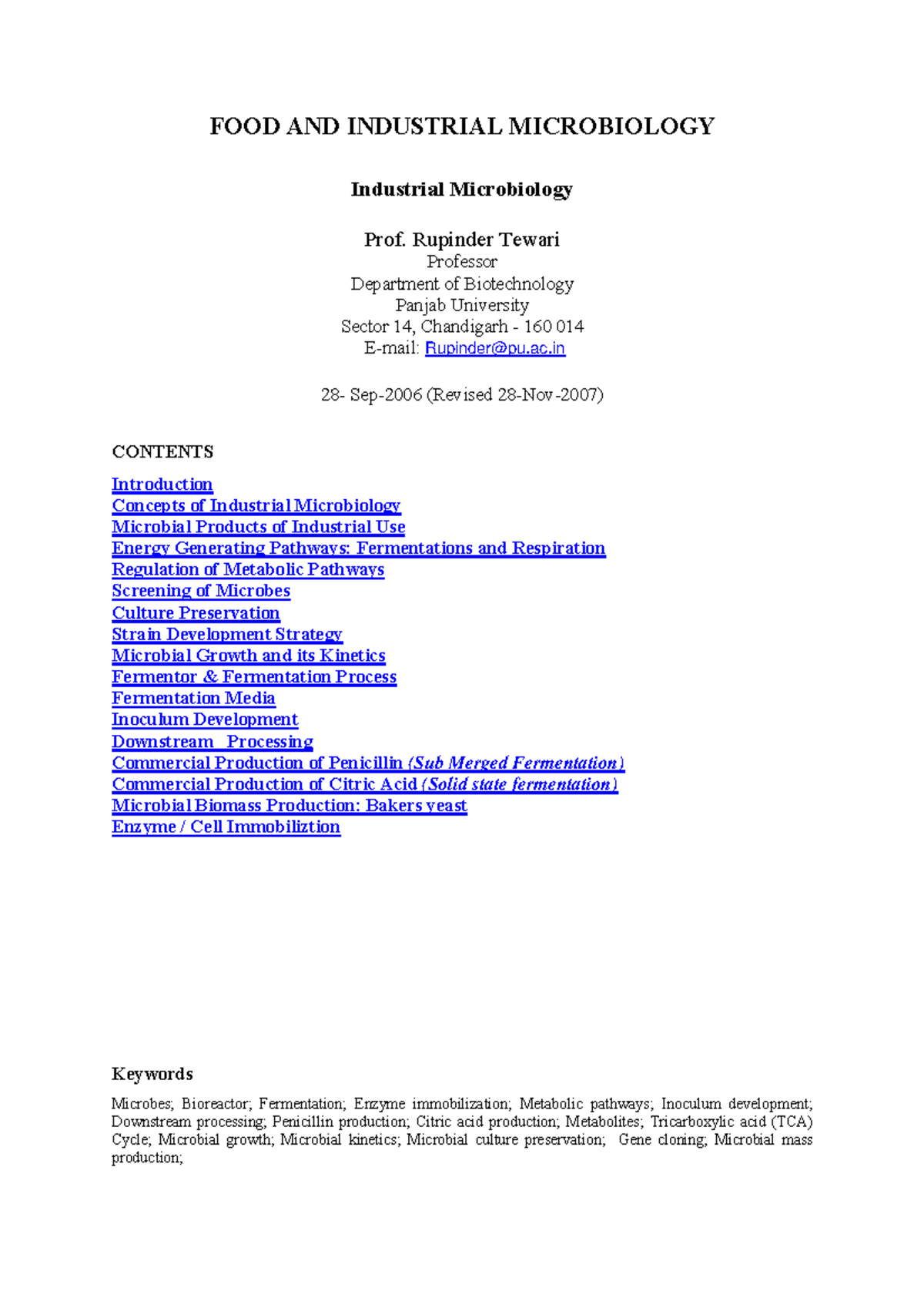 EBOOK 1 Introduction to biochemistry FOOD AND INDUSTRIAL