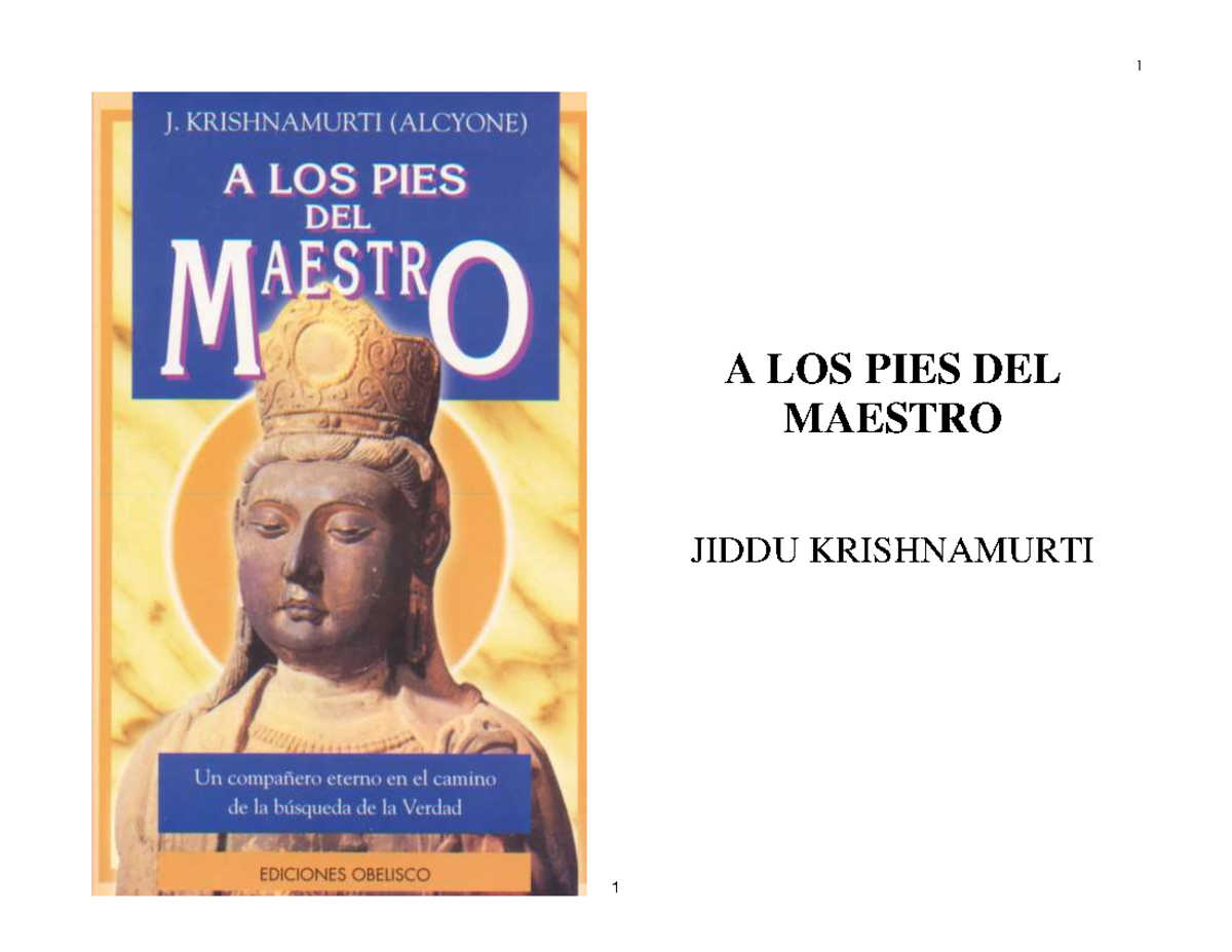 A Los Pies Del Maestro Libro Pdf