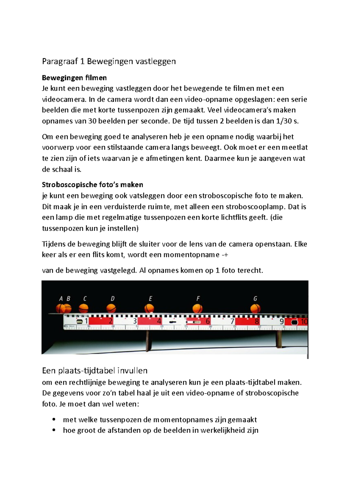 Samenvattingen H6 Nask - Paragraaf 1 Bewegingen Vastleggen Bewegingen ...