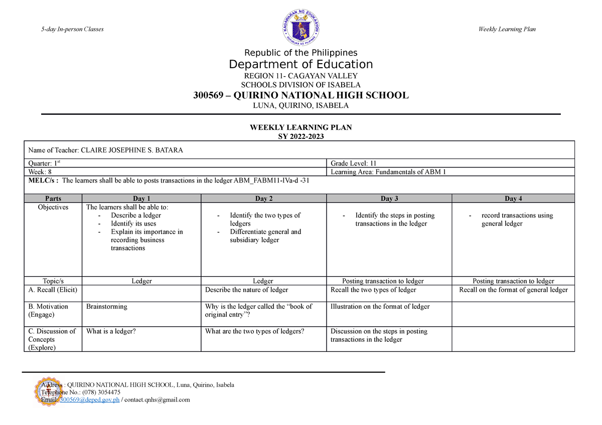 WLP-5day-Week8 - MATERIALS - 5-day In-person ClassesWeekly Learning ...