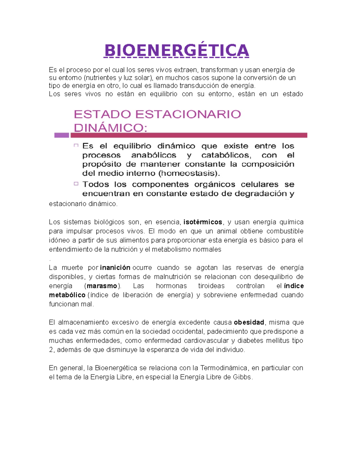 Bioenergetica expo - BIOENERGÉTICA Es el proceso por el cual los seres ...