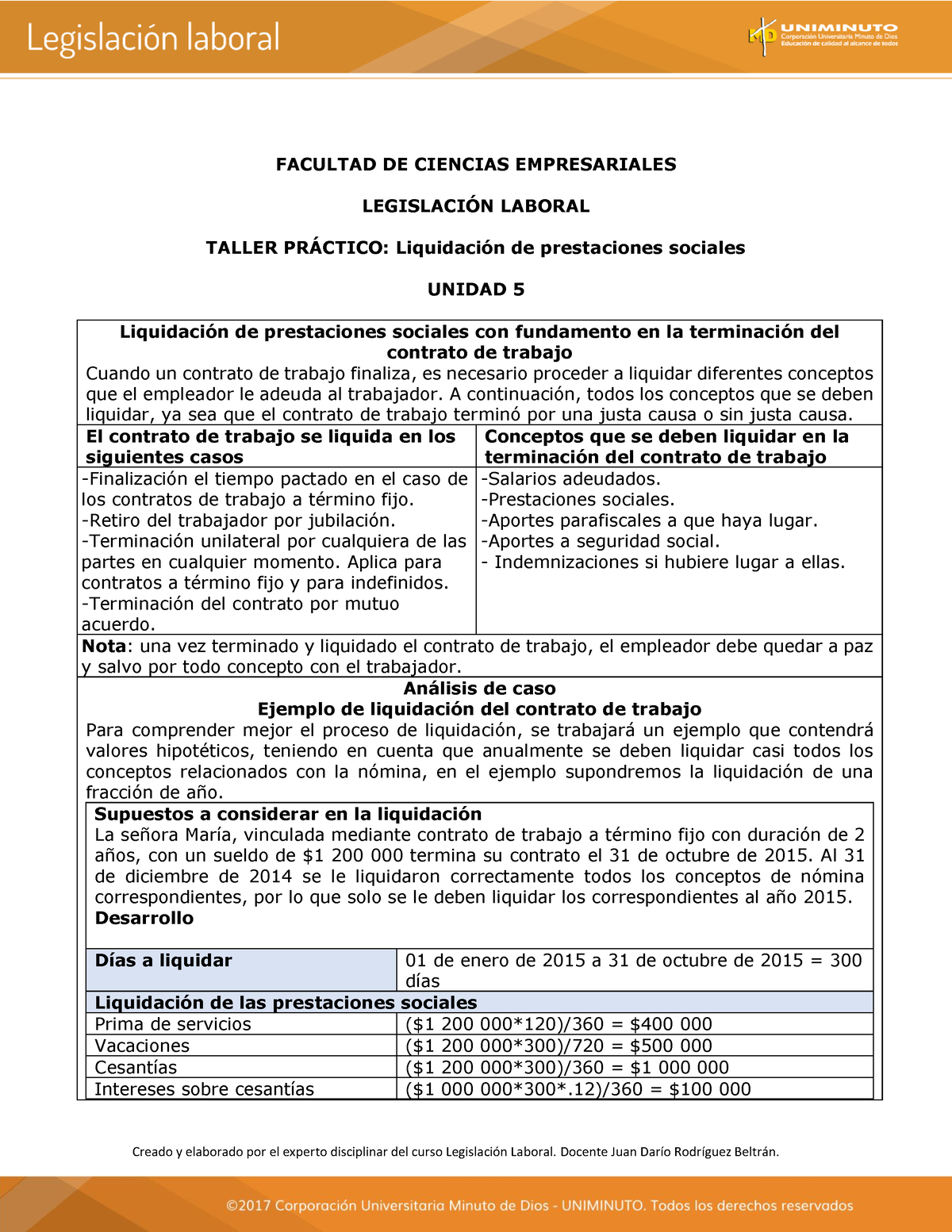 Uni5 Act7 Liq Soc - Apuntes - FACULTAD DE CIENCIAS EMPRESARIALES ...