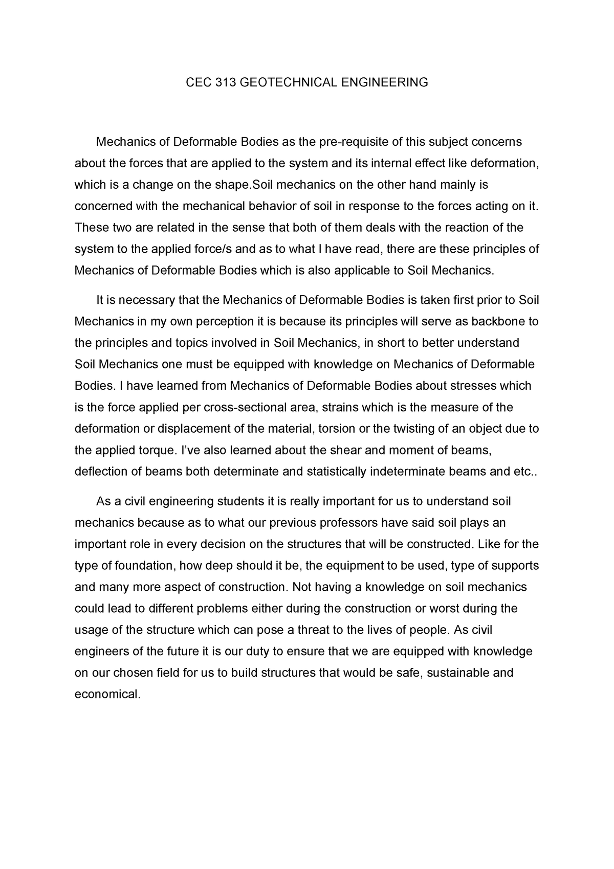 geotechnical engineering essay