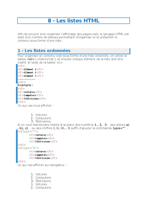 Exercices HTML avec correction - Exercices HTML avec correction ...
