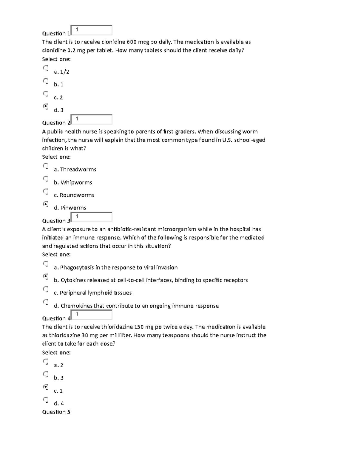 Nurs 316 317 quiz - QUIZ - Question 1 The client is to receive ...