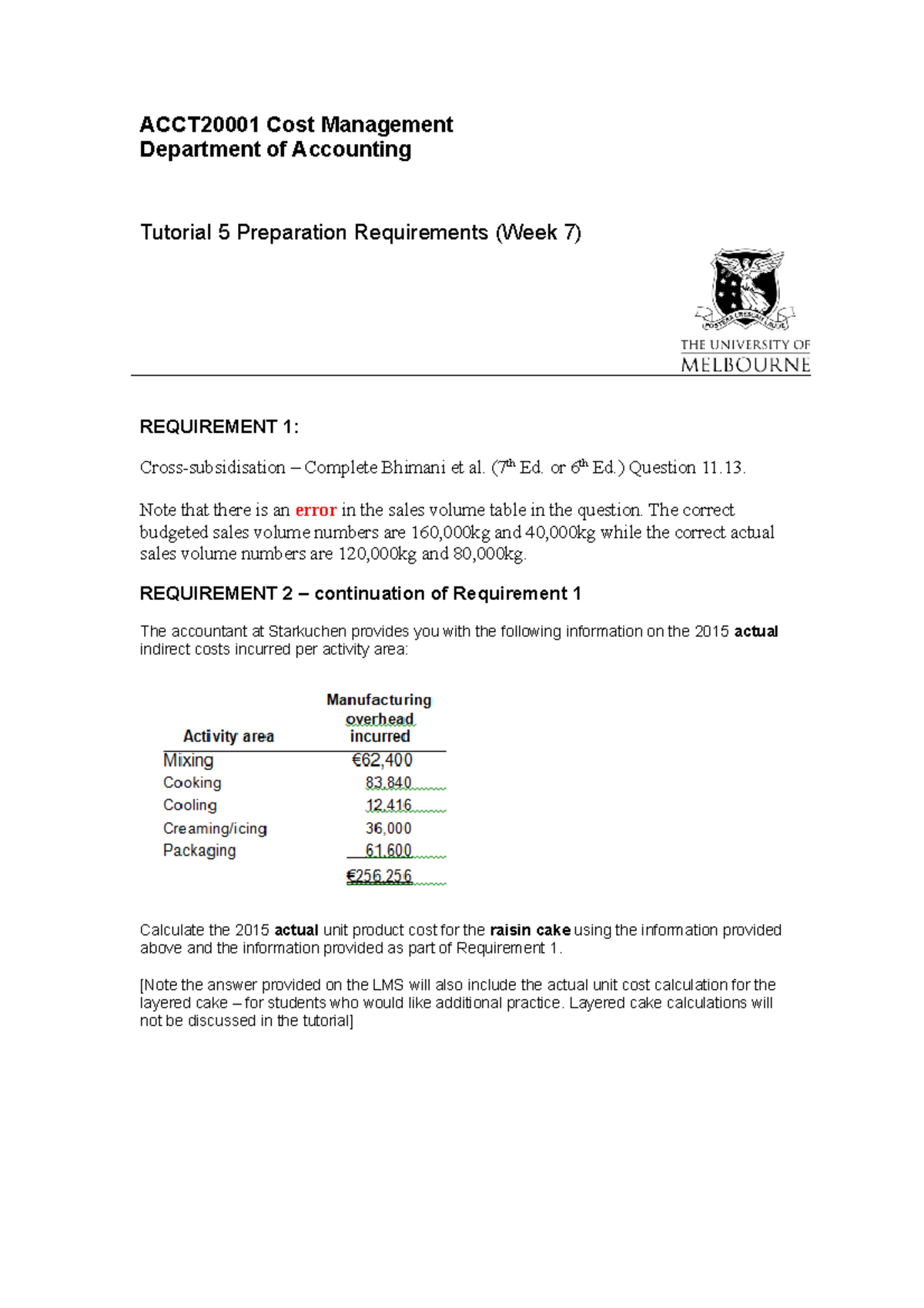 Tutorial+5+Preparation+Requirements+S1%2C+2021 - ACCT20001 Cost ...