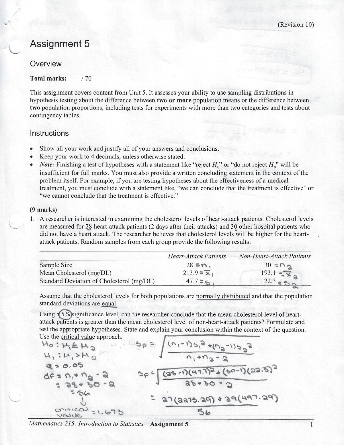 assignment 5 math 215