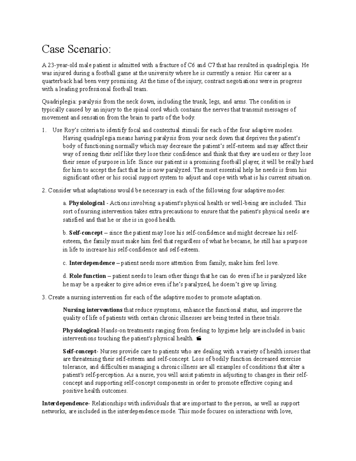 case-scenario-tfn-roy-s-case-scenario-a-23-year-old-male-patient-is