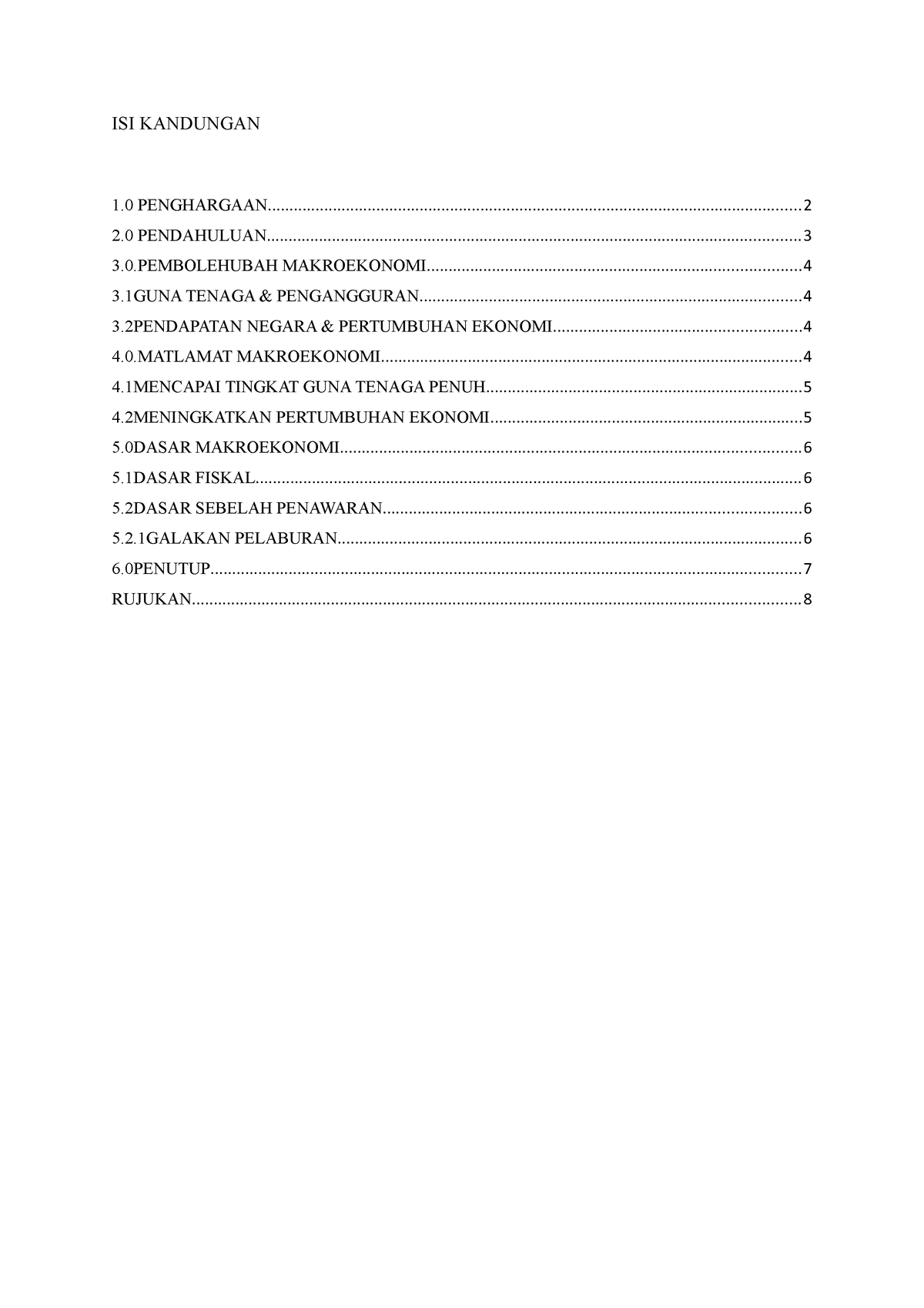 contoh assignment makroekonomi