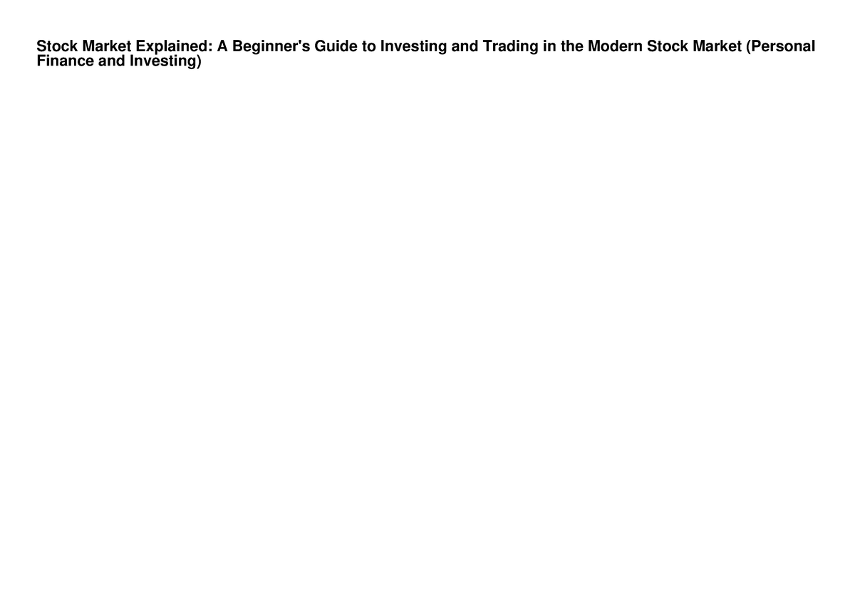 stock market trading research paper