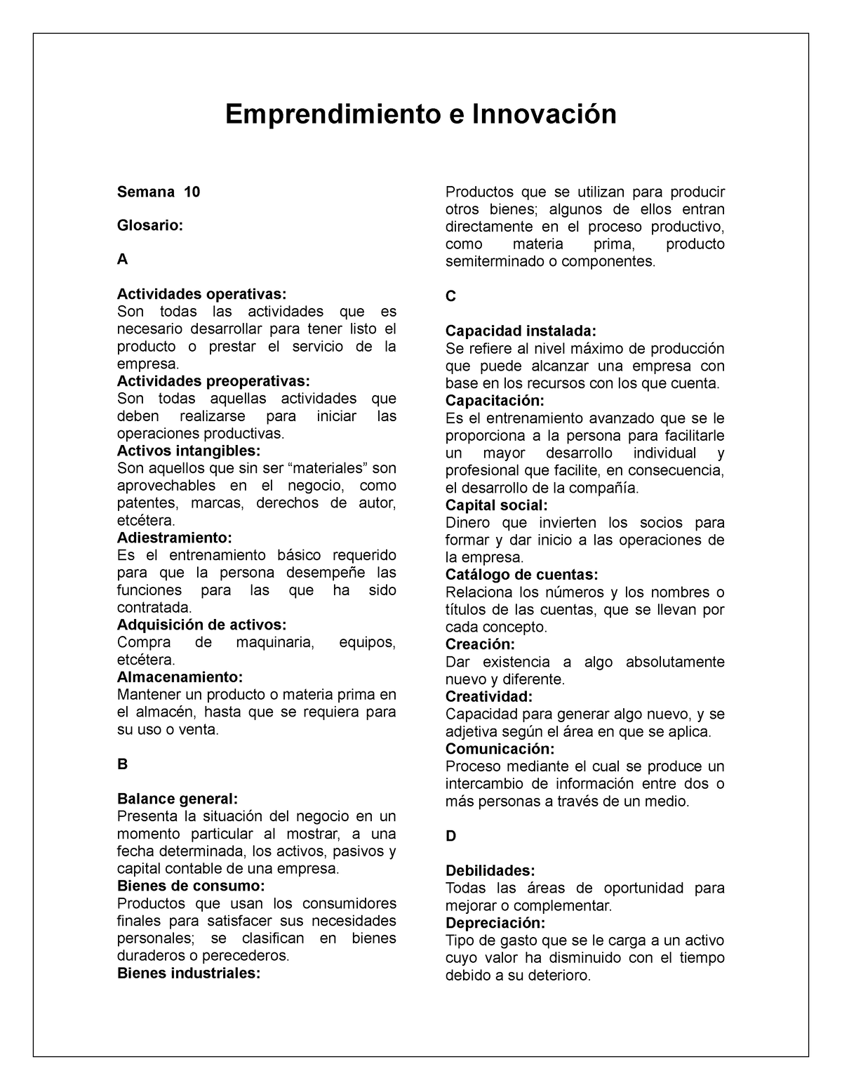 Actividad 10B Glosario Emprendimiento E Innovación - Emprendimiento E ...