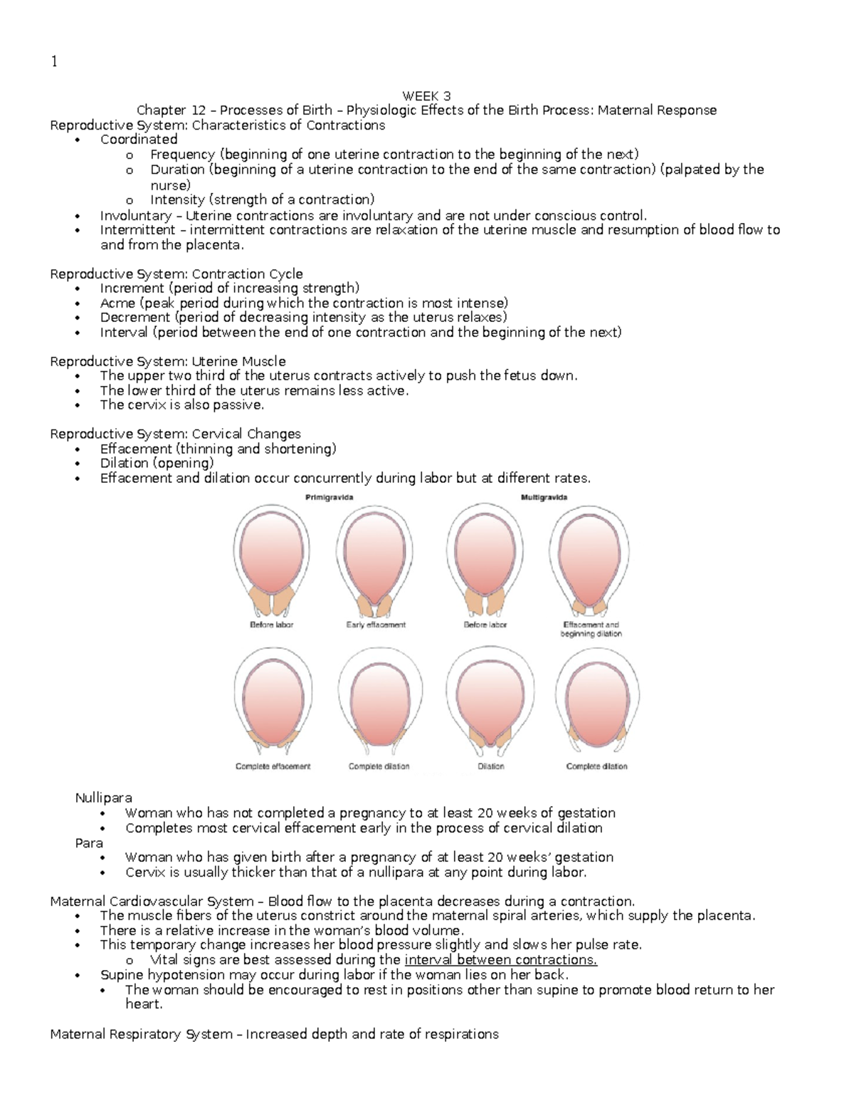 Maternity Pain Management Intrapartum Notes Week Chapter