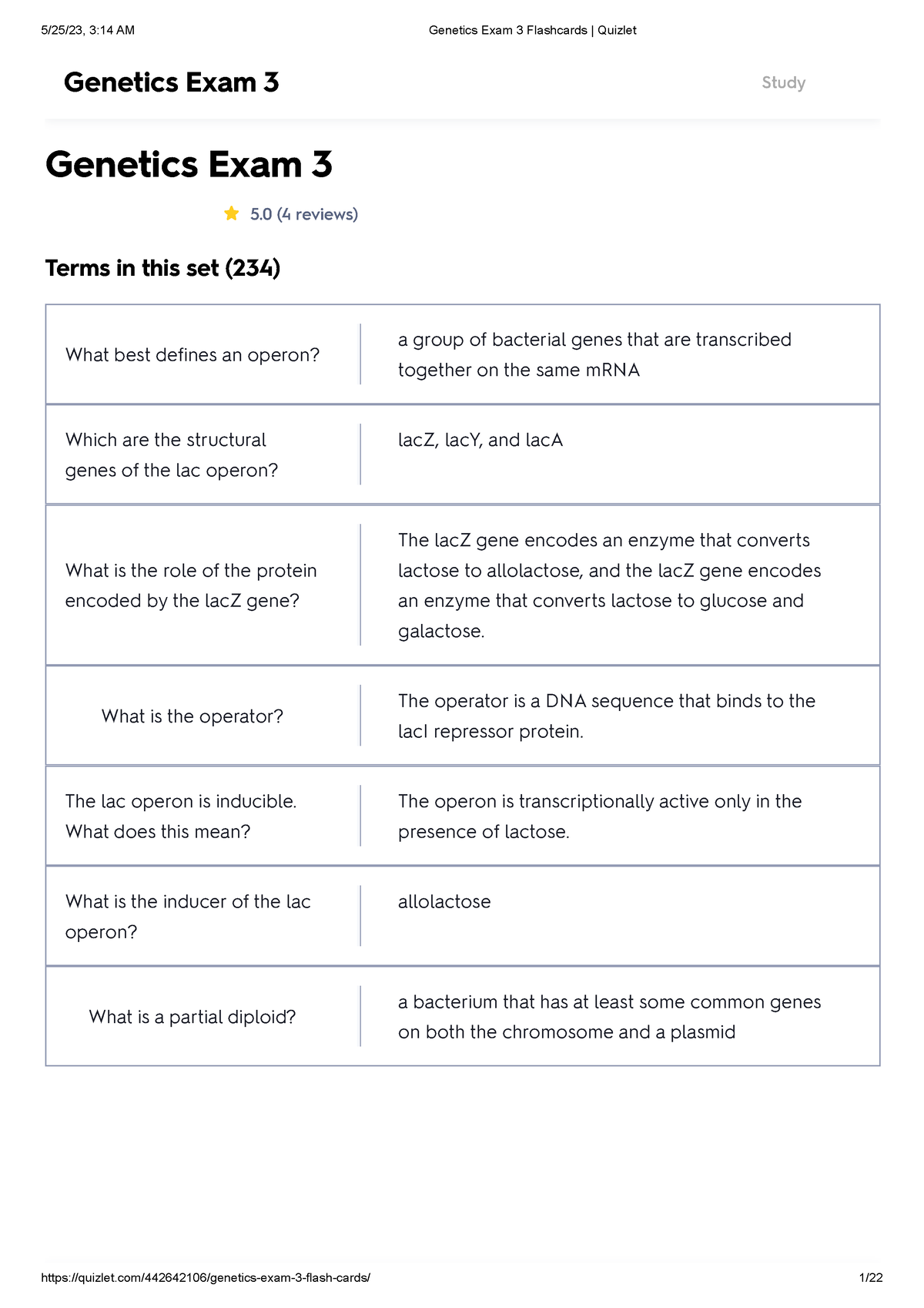 Genetics Exam 3 Flashcards Quizlet - Genetics Exam 3 5 (4 Reviews ...