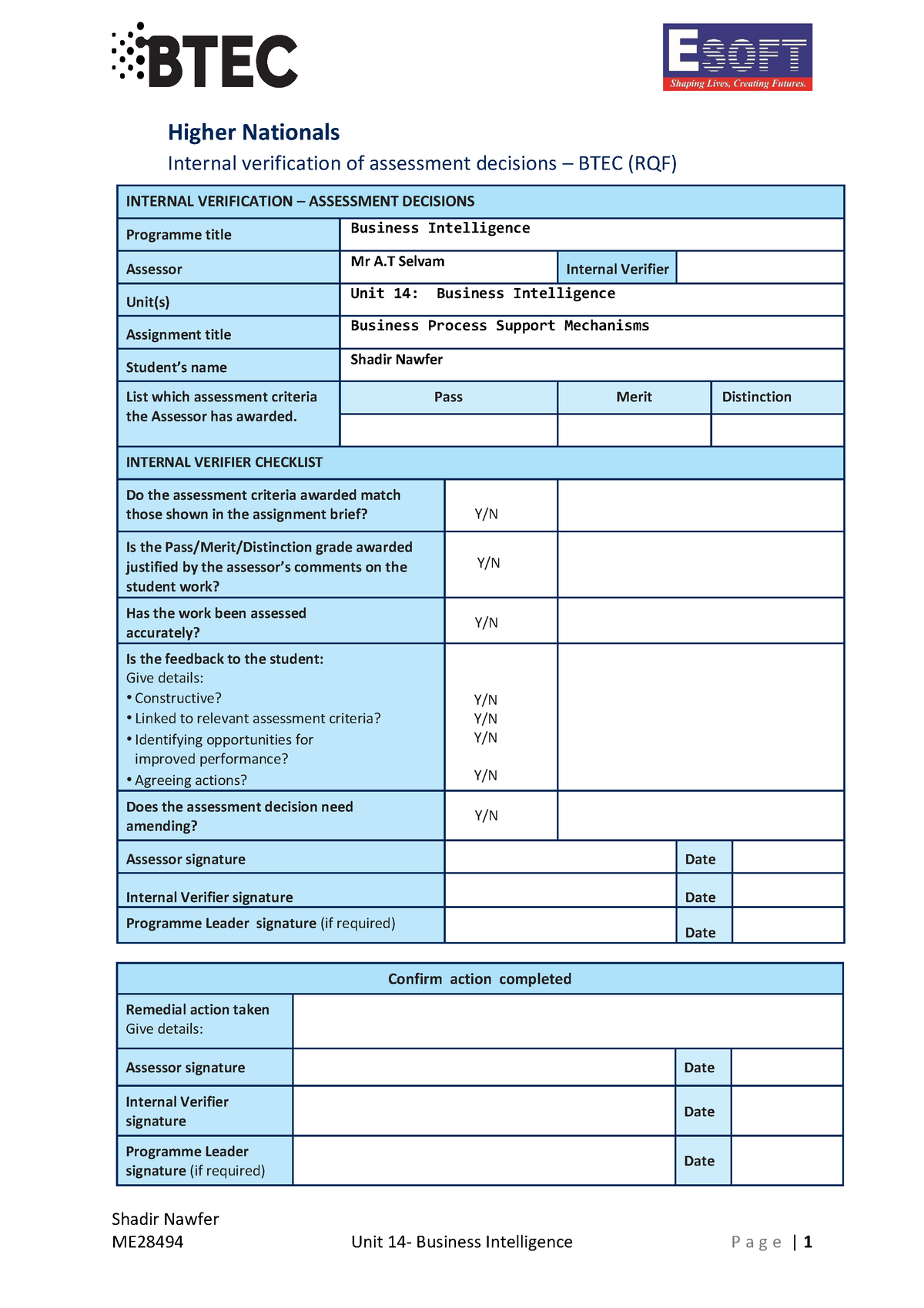 business intelligence assignment pdf