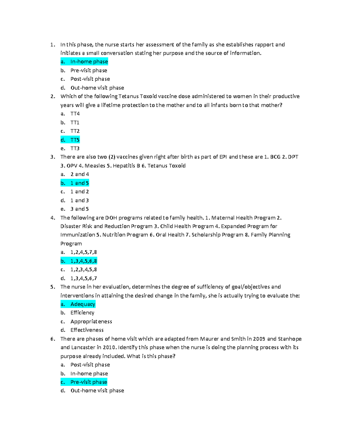 community health nursing - In this phase, the nurse starts her ...