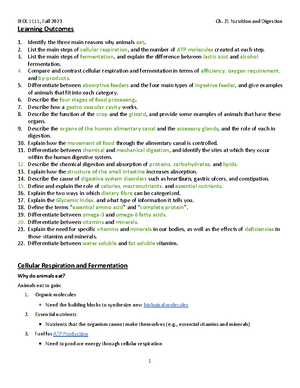 BIO Ch. 22 Gas Exchange - notes - Learning Outcomes 1. List the three ...