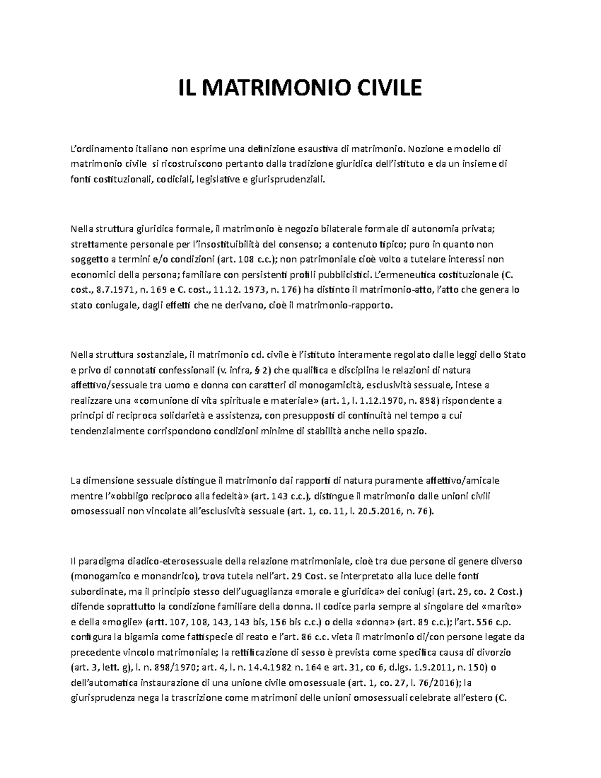 IL Matrimonio Civile IL MATRIMONIO CIVILE