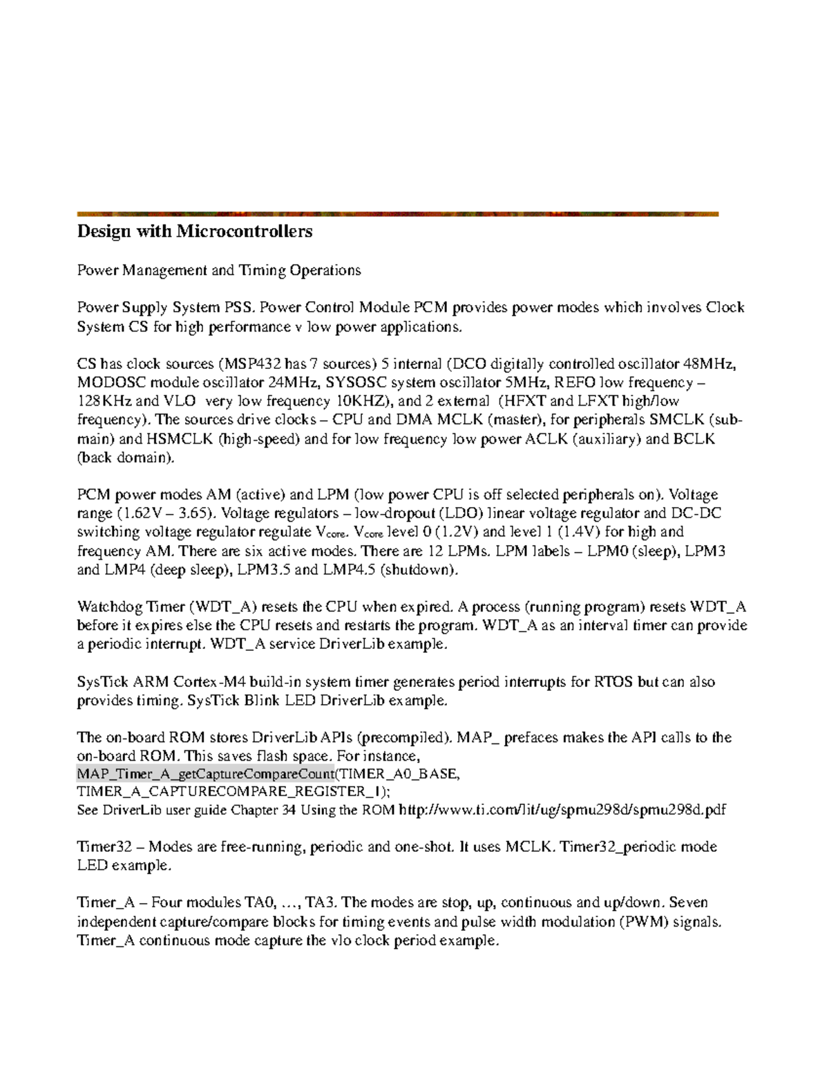 ECEC Lecture Notes 8 - Electrical and Computer Engineering Design with ...