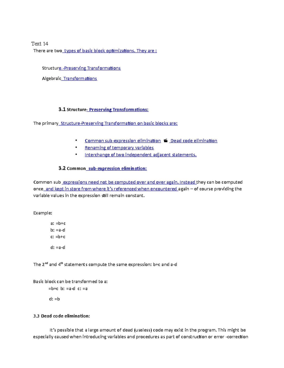 Text 14 Part Automata And Compiler Design Full Notes - Text 14 There ...