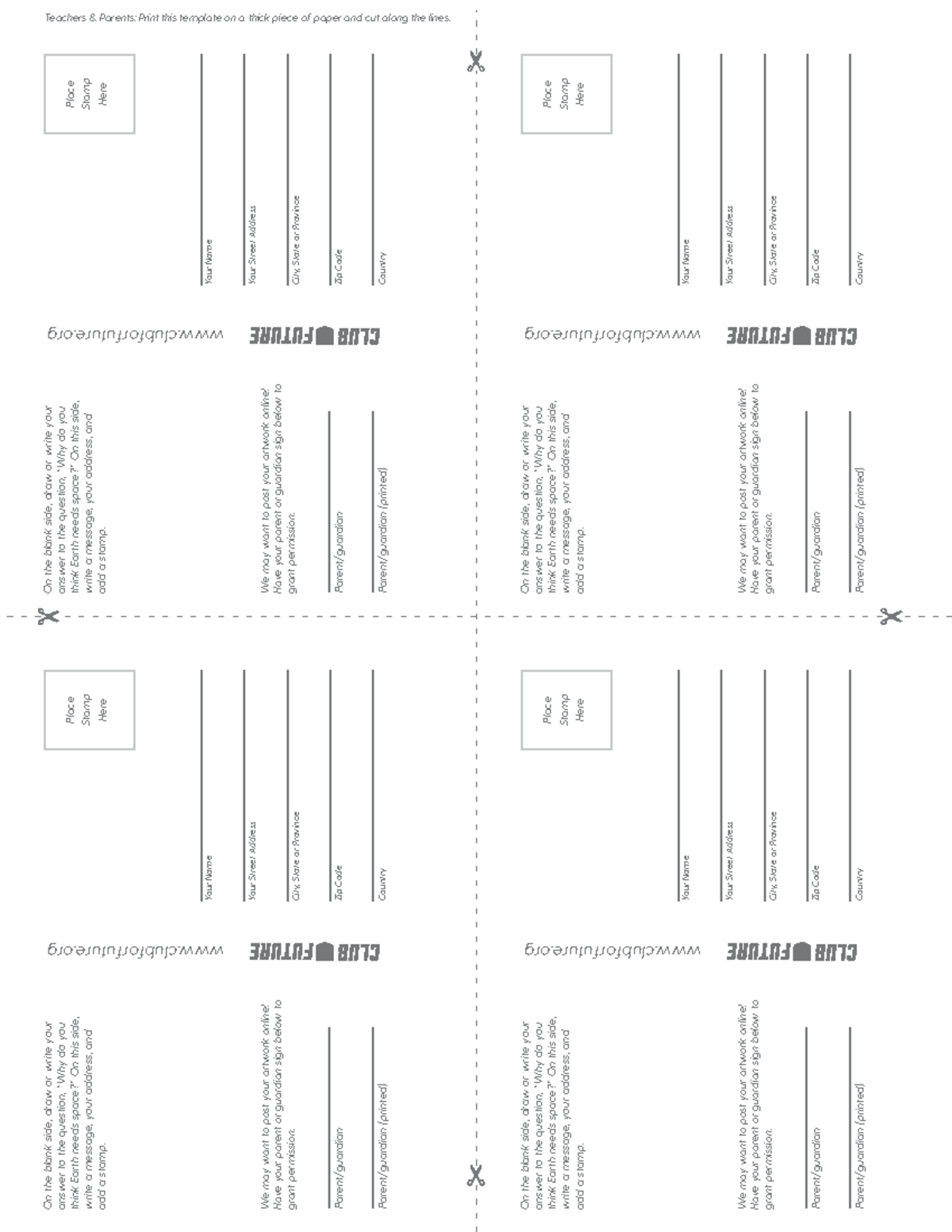 Cftf postcard template v5-1595553416 - On the blank side, draw or write ...