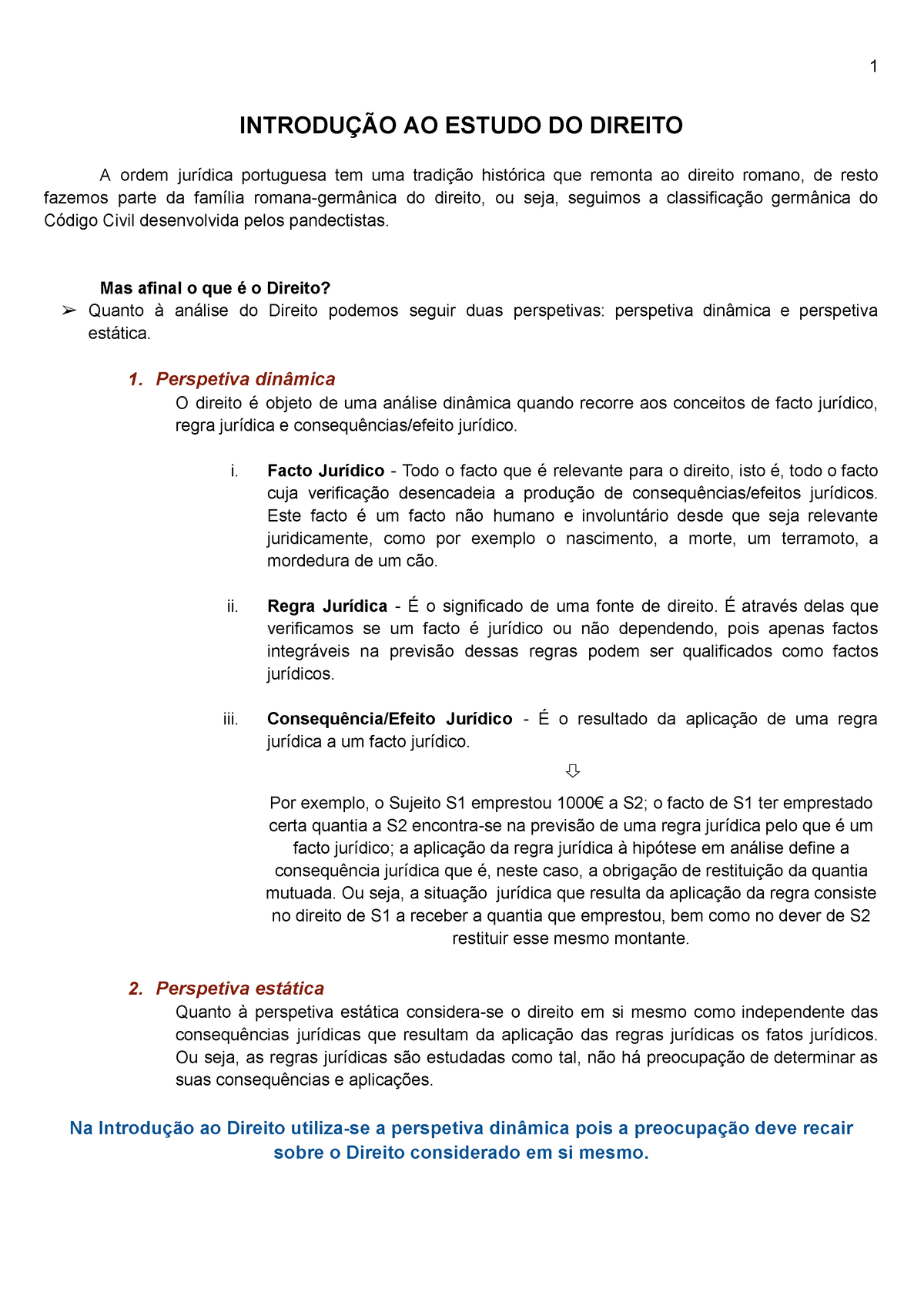 Introdu O Ao Estudo Do Direito Resumos Introdu O Ao Estudo Do Direito A Ordem Jur Dica Studocu