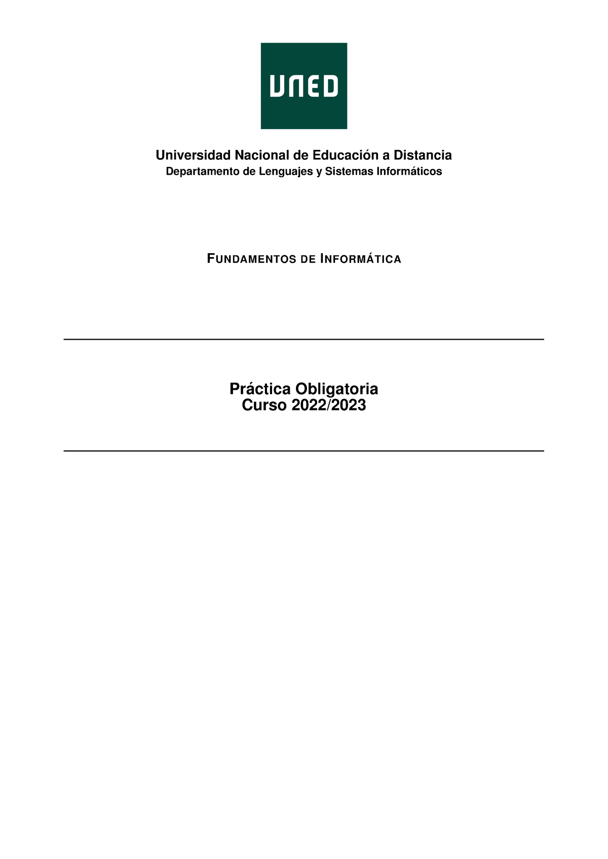 Curso 99/00 - Programacion I - Enunciado de la practica