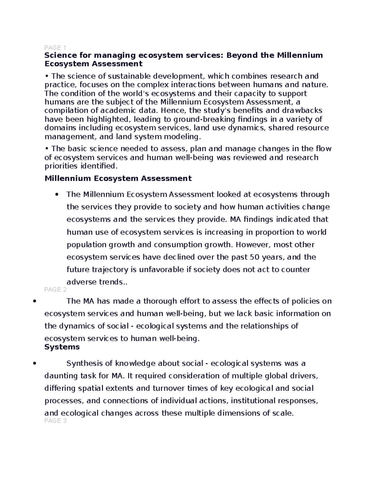 Carpenter Et Al 2009 Managing Ecosystem Services - PAGE 1 Science For ...